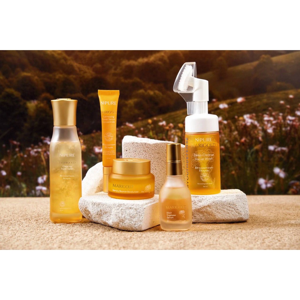 Npure Marigold Series Facial Wash, Toner, Serum, Eye serum, Moisturizer