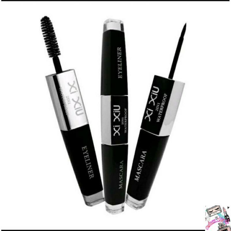 ☃Cutezz_Ching1☃Xi Xiu 2In1 Mascara dan Eyeliner