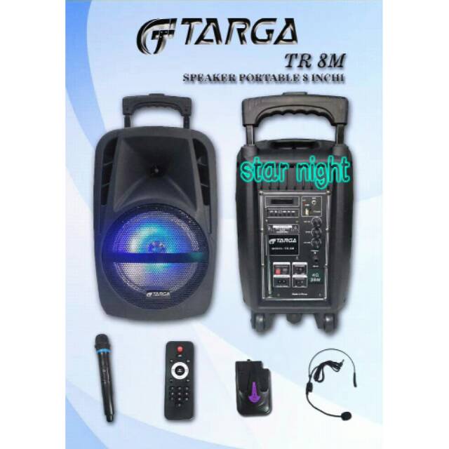 Speaker Portable Amplifier Wireless TARGA TR 8M - 8 inch - SN