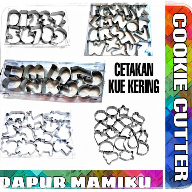 DAPURMAMI Cookie Cutter Set Angka Huruf  Hewan ukuran kecil &amp; besar