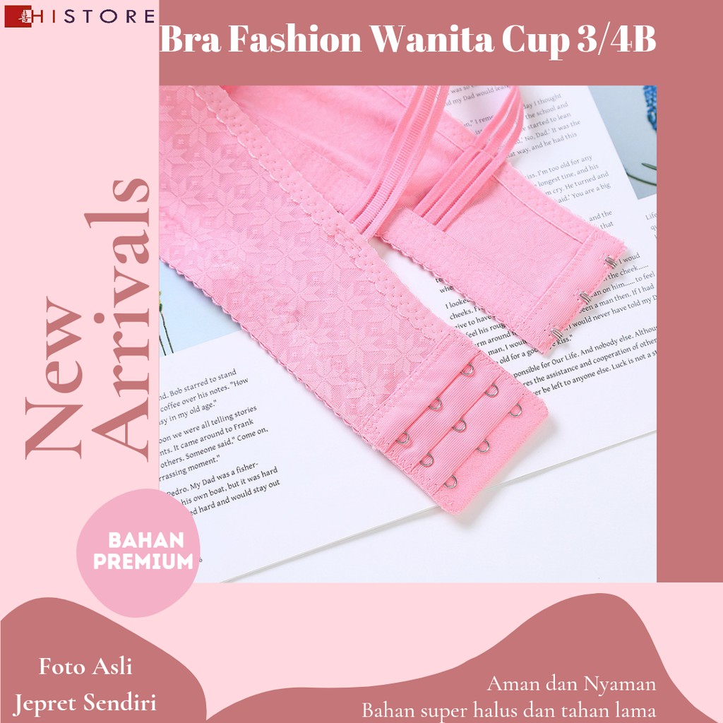 [HI] Bra BH FASHION Wanita CUP 3/4B Bra wanita Premium BH Busa Tipis Tanpa Kawat Sangat Nyaman A3