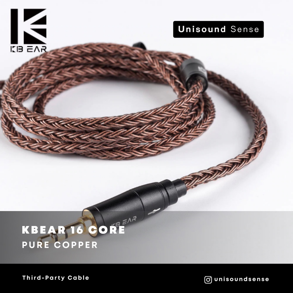 KBEAR 16 Core Pure Copper Upgrade Cable (Brown)