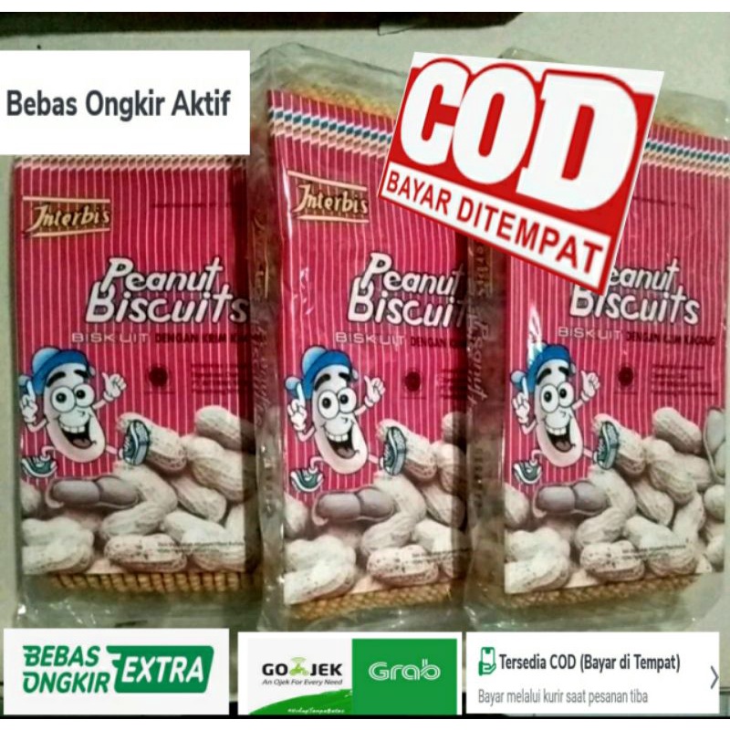

interbis peanut biscuits harga satuan 1 bungkus@275g
