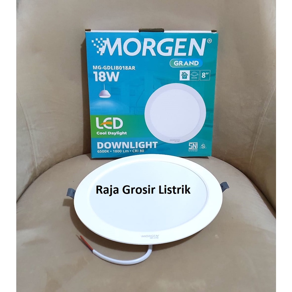 Morgen Downlight LED Model Bulat Grand Series IB Tanam 18 Watt White