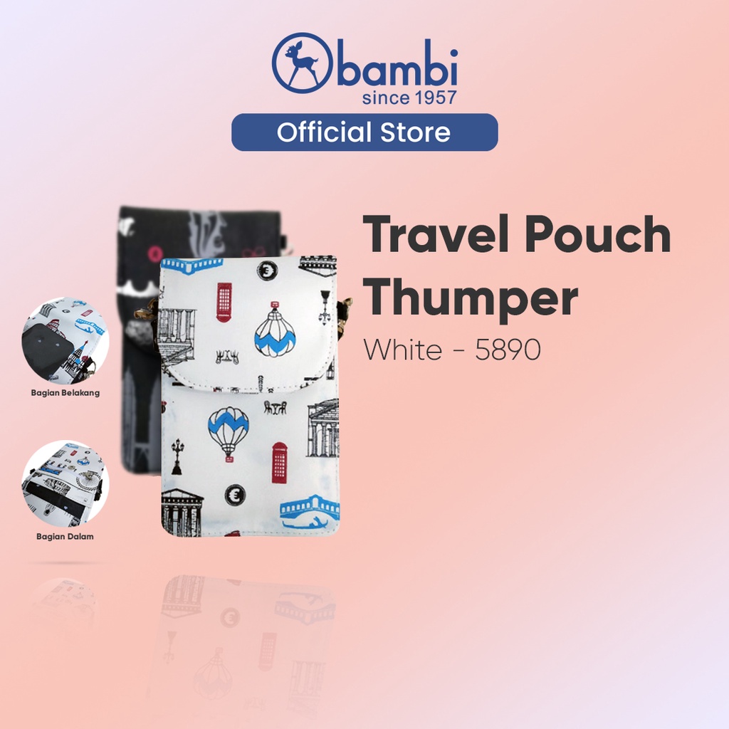 

Bambi Travel pouch Edisi Thumper Holiday of White Original