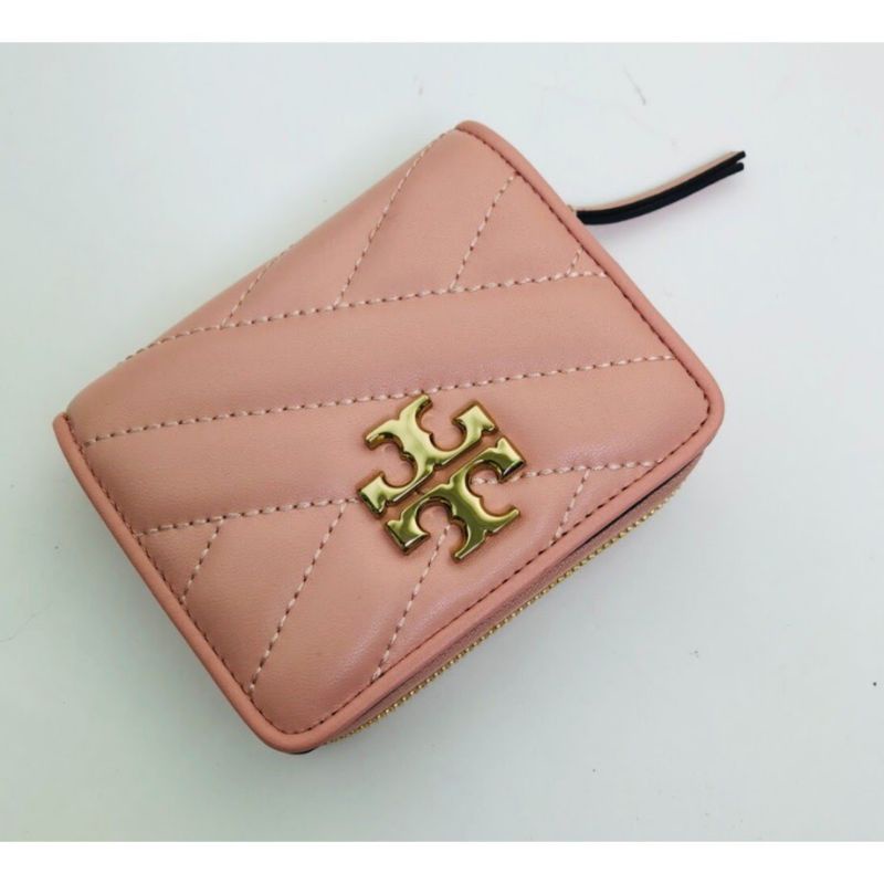 Tory Burch Kira Chevron Bifold Wallet Pink Moon (TB4F8833)