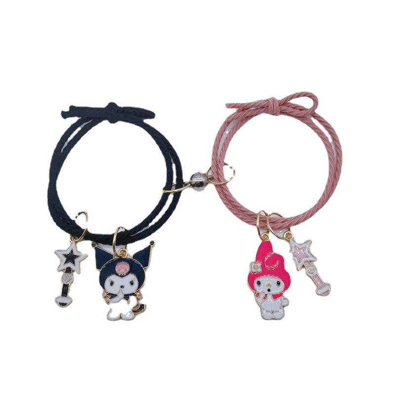 AZ119 【Barang spot 】Gelang Couple Thalita Tali Isi 2 Magnet Attract persahabatan Tangan Wanita Bracelet