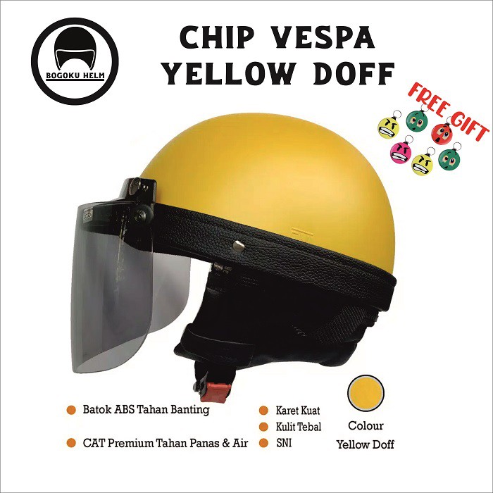 HELM BOGO Retro Chip Vespa SNI Helm Bogo Murah Berkualitas SNI