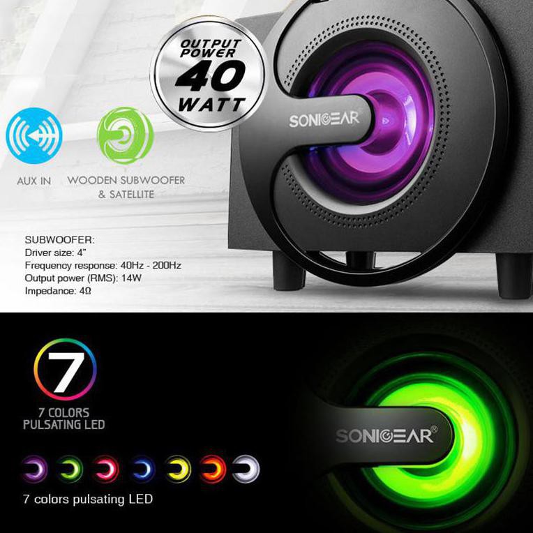 READY SONICGEAR Titan 5 BTMI Bluetooth Speaker Aktive Stereo 2.1 System K25 95