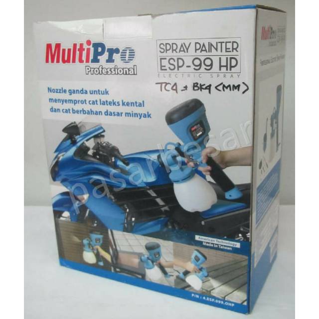 spray gun elektrik multipro esp 99 hp mengecat tanpa kompresor