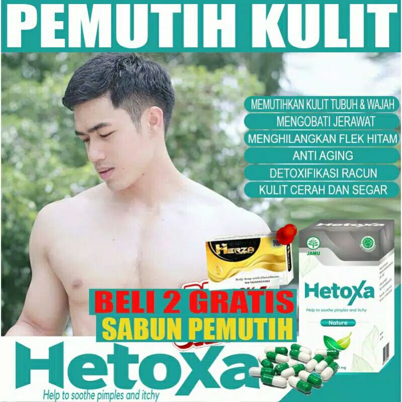 Hetoxa Pemutih Kulit Muka Dan Tubuh Pria Alami Tanpa Efek Samping 100 Original Shopee Indonesia