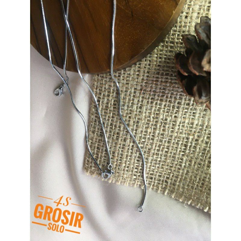 4S GROSIR SOLO || Kalung Silver Wanita &amp; Pria | Kalung Rhodium Radium Untuk Pria &amp; Wanita Harga Grosir