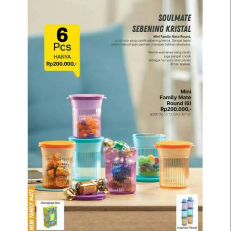 PROMO TUPPY familly mate isi 6/toples/lodong crystal