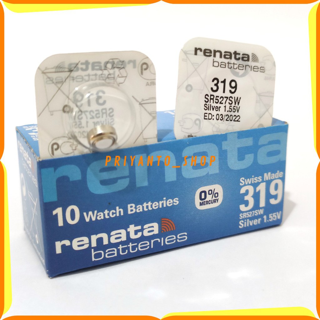 BATRE RENATA SR527SW SR527 SR 527 SW 319 BATTERY BATERAI ORIGINAL