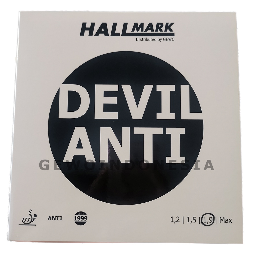 Hallmark Devil Anti - Karet Pingpong Rubber Tenis Meja Anti Bet Bat Defensive Allround+
