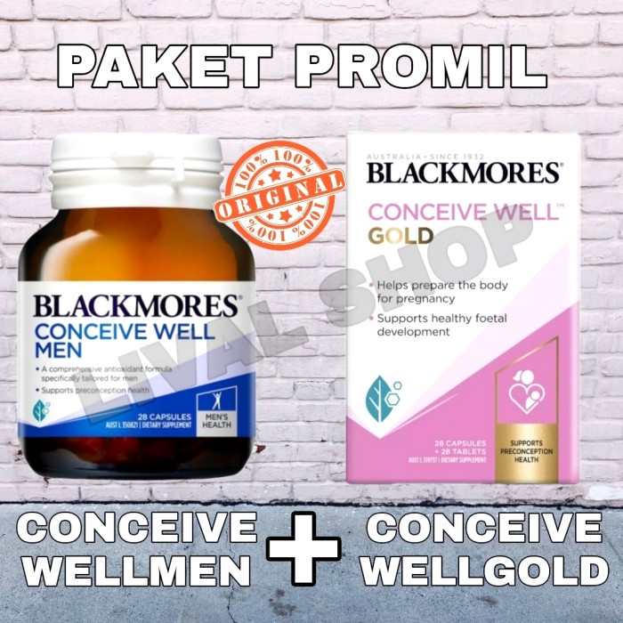 {cantikstore} blackmores conceive well gold  conceive well men paket promil Berkualitas