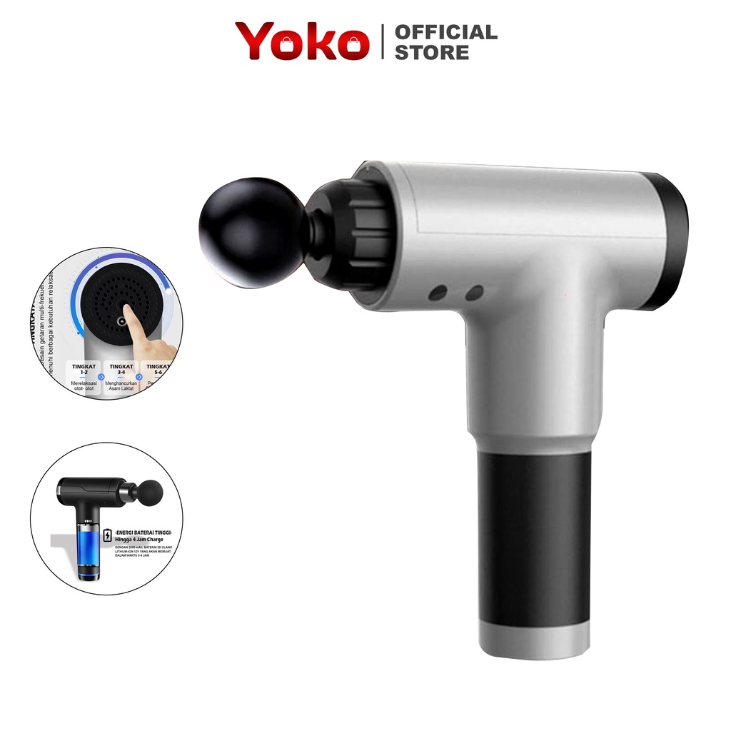 Jual Yoko Fascial Gun Massager Ty 602 Alat Pijat Otot Elektrik Muscle Fascial Electrik