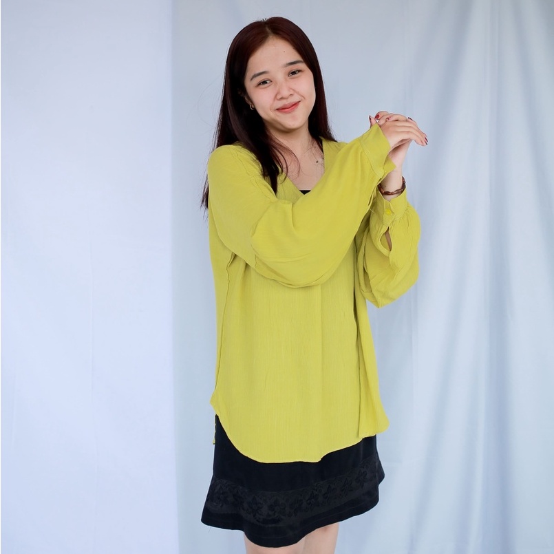 V-L VALORA BLOUSE CRINKLE WANITA