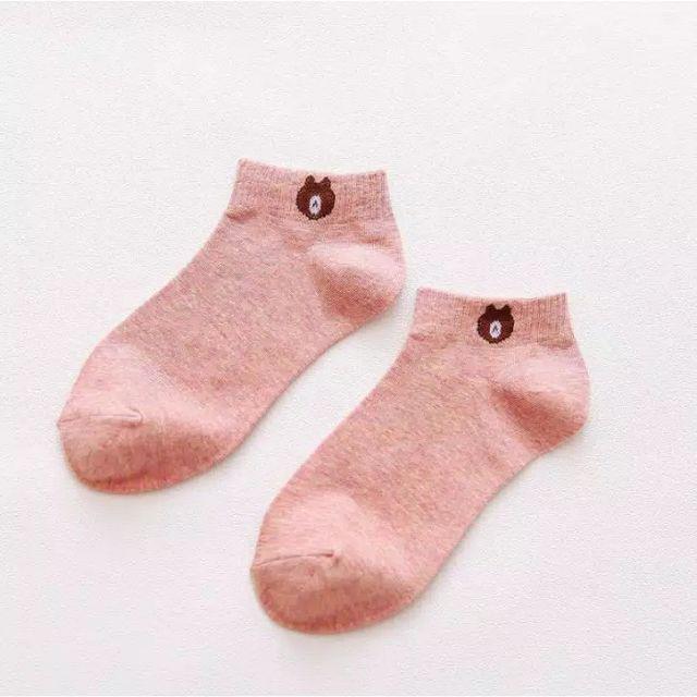 KAOS KAKI fashion unisex KAOS KAKI MOTIF BERUANG CUTE MURAH-Pink