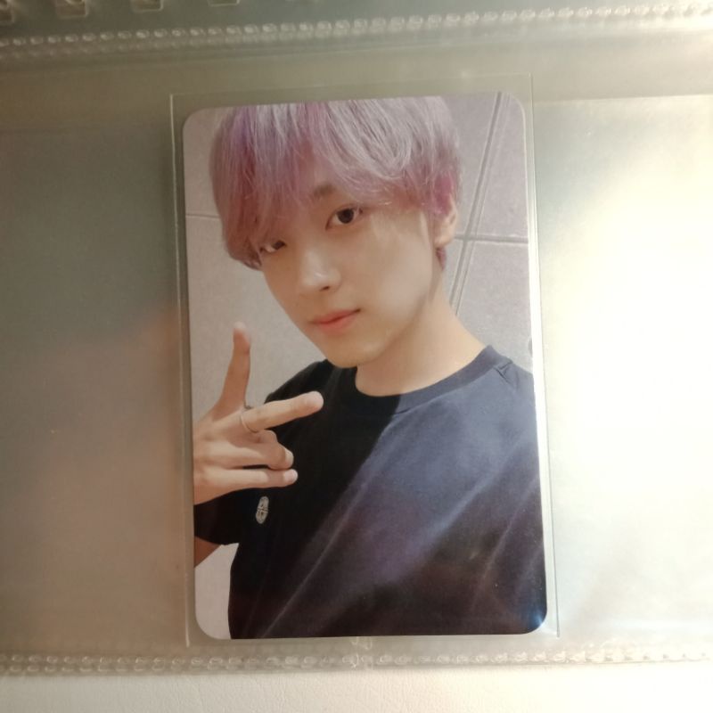 PC photocard Haechan murah owhat pink hair Nct dream