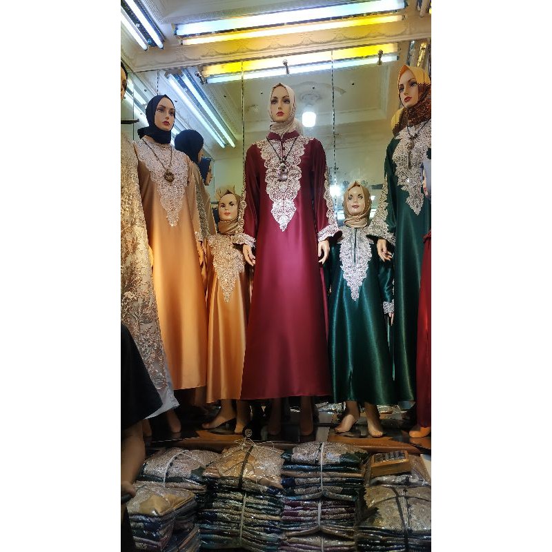 gamis couple mom kid gamis mewah ibu anak gamis couple gamis pesta terbaru gamis satin gamis modern