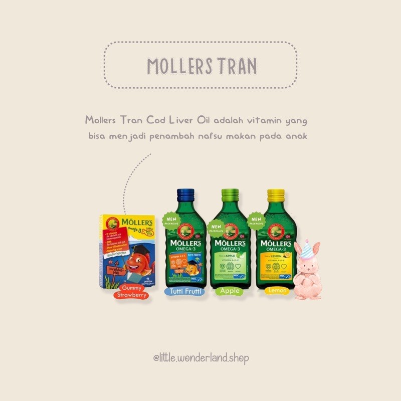 Mollers Tran Cod Liver Oil Tutti Frutti , Neutral, Lemon, Apple, Pharma (Vitamin A, D, E) 250 ml COD liver Omega 3