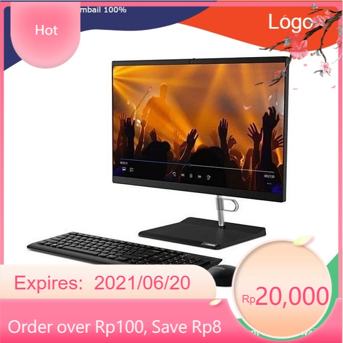 MURAH  AIO LENOVO PC All in One V30a 22IML Core i3-10110U 8GB 1TB