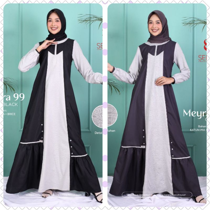 GAMIS SEPLY MEYRA 99 GREY DAN BLACK