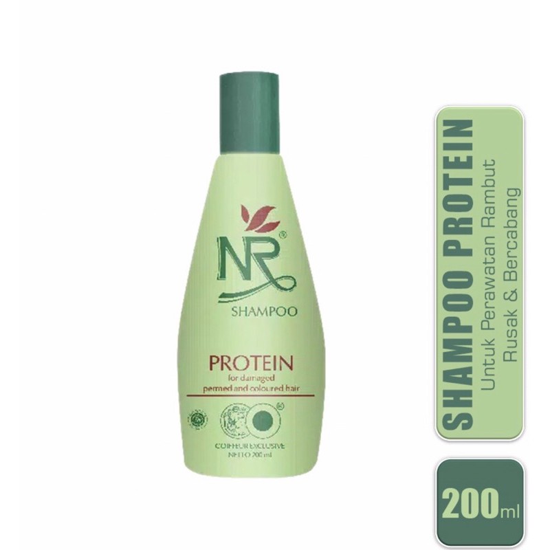 NR shampoo protein 200 ml ( shampoo perawatan rambut rusak bercabang )