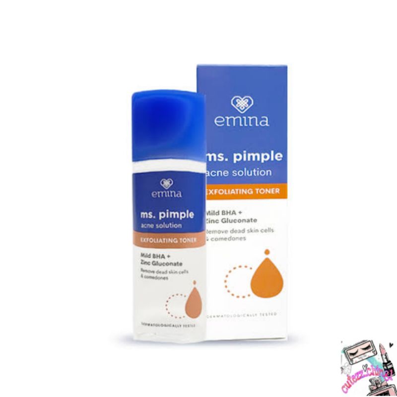 ☃️Cutezz_Ching1☃️Emina Ms. Pimple Acne Solution Exfoliating Toner 100ml