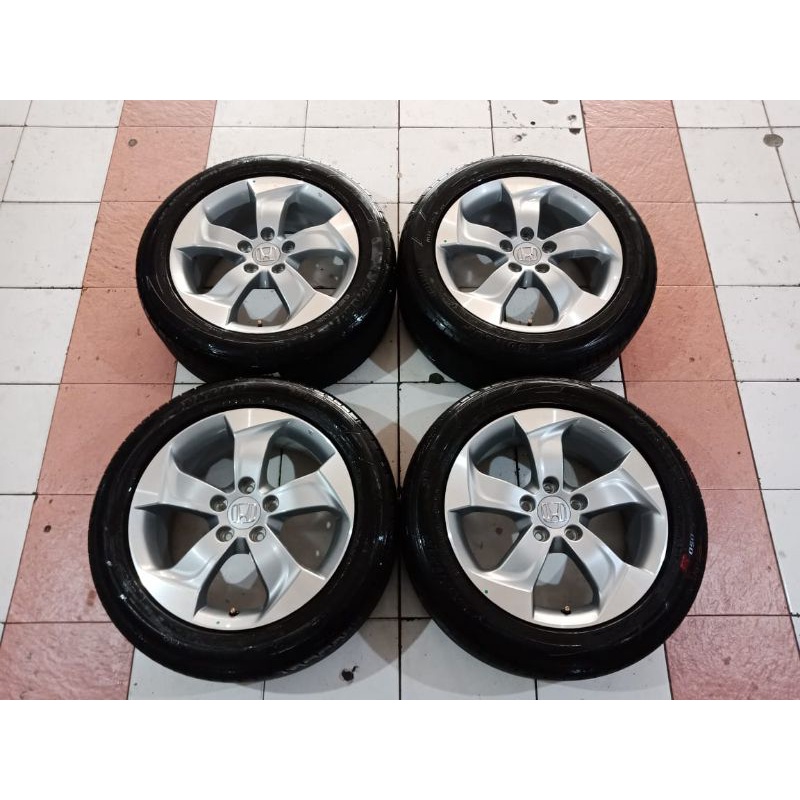 VELG MOBIL BEKAS STANDAR HONDA HRV R17X7 PCD 5X114 + BAN DUNLOP 215/55 R17