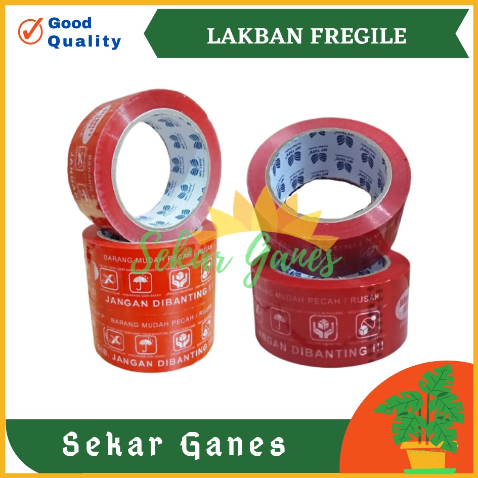 Lakban Fragile Handle With Care 48mm X 90 Yard / Lakban Fragile Putih