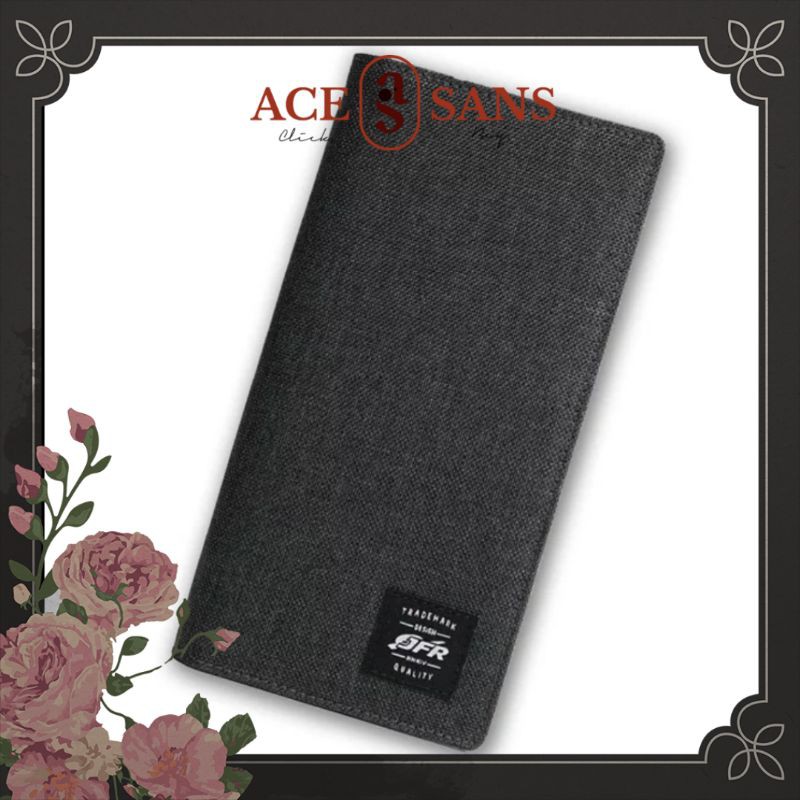 JFR Fashion Dompet Pria Bahan Kulit Canvas JP12 Hitam I Dompet Pria I Dompet Kulit I Dompet JFR