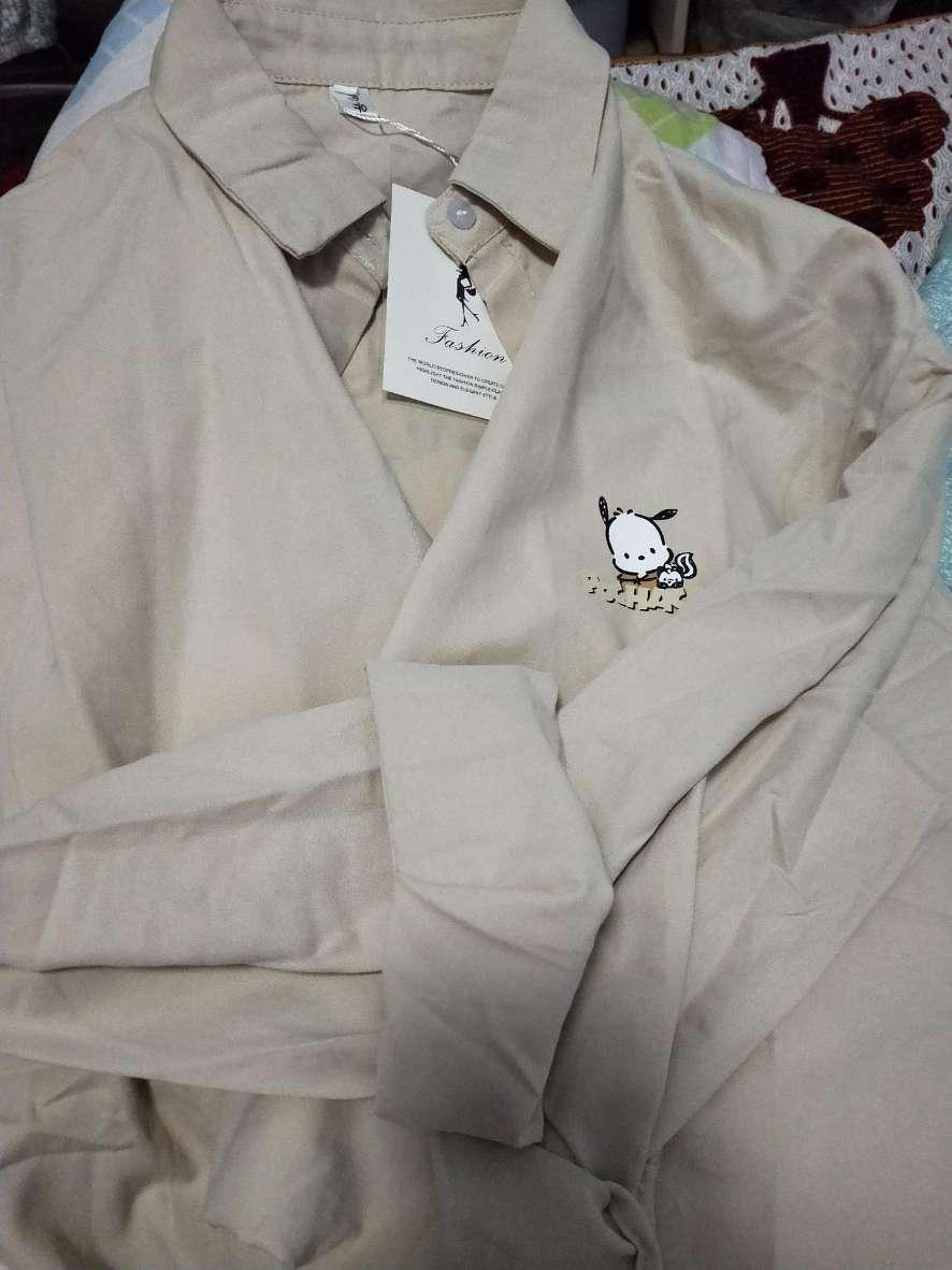 【impor】 Kemeja Long Sleeves Wanita Motif Kartun Pochacco