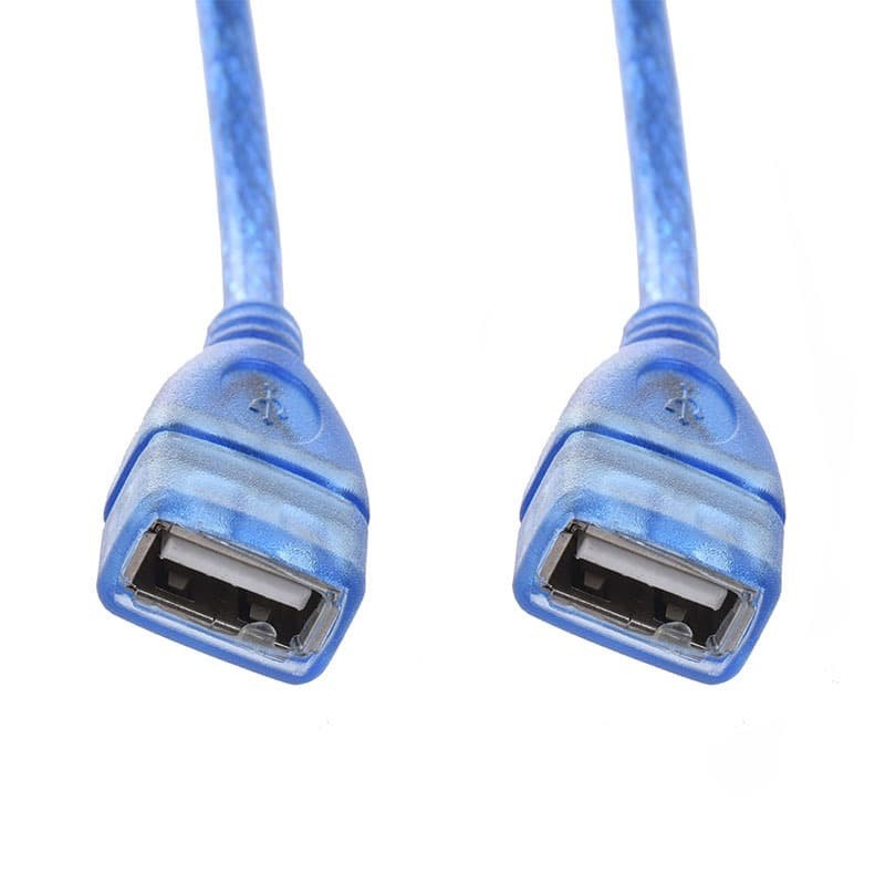 Kabel USB Extension Female to Female Adapter 30cm - A13 - Blue