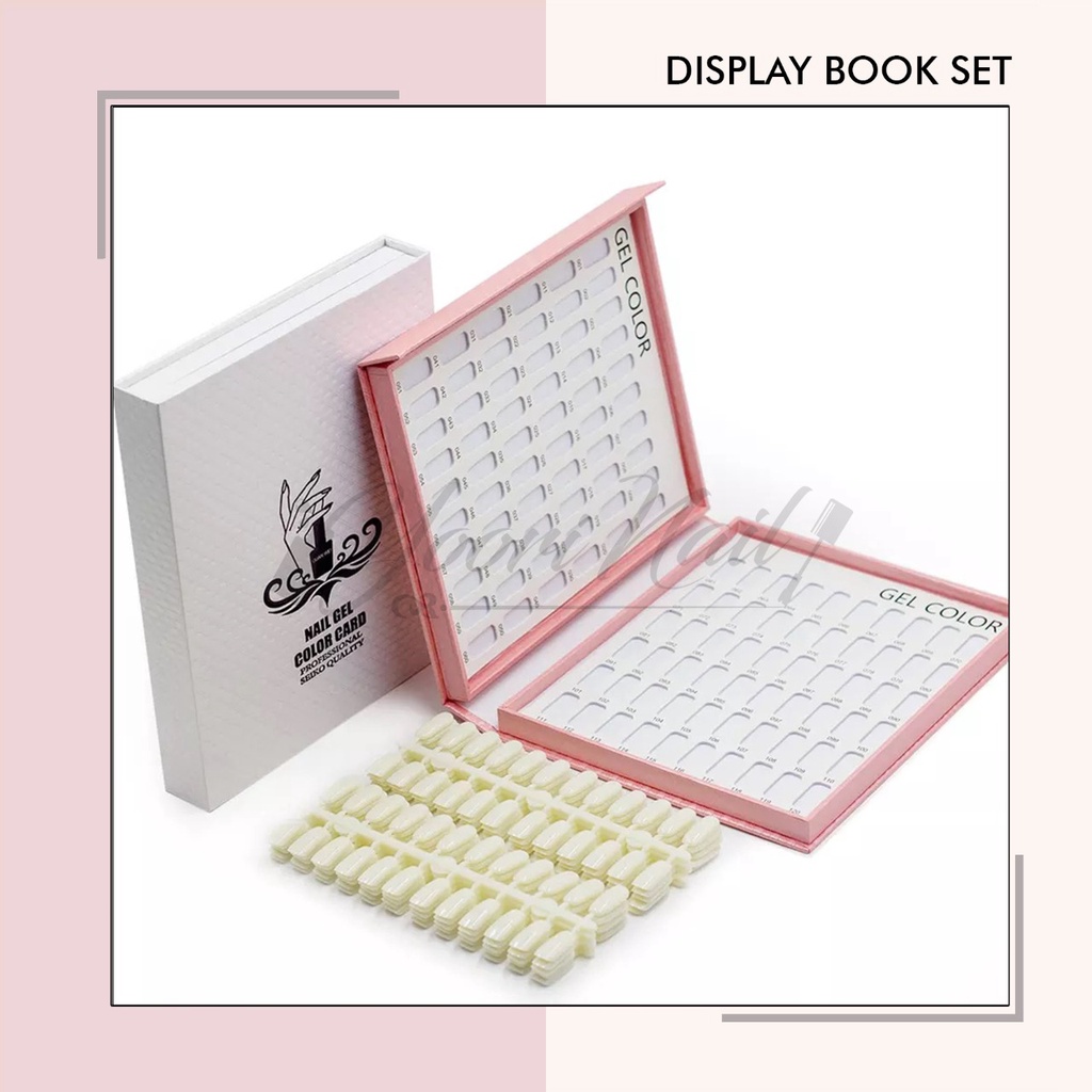 Display book 120 warna set free kuku palsu buku pajangan kutek color chart nail art