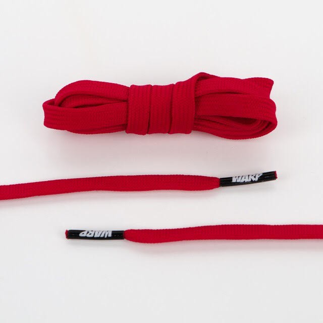 WARP LACES - Red Ruby Flat Laces 125cm