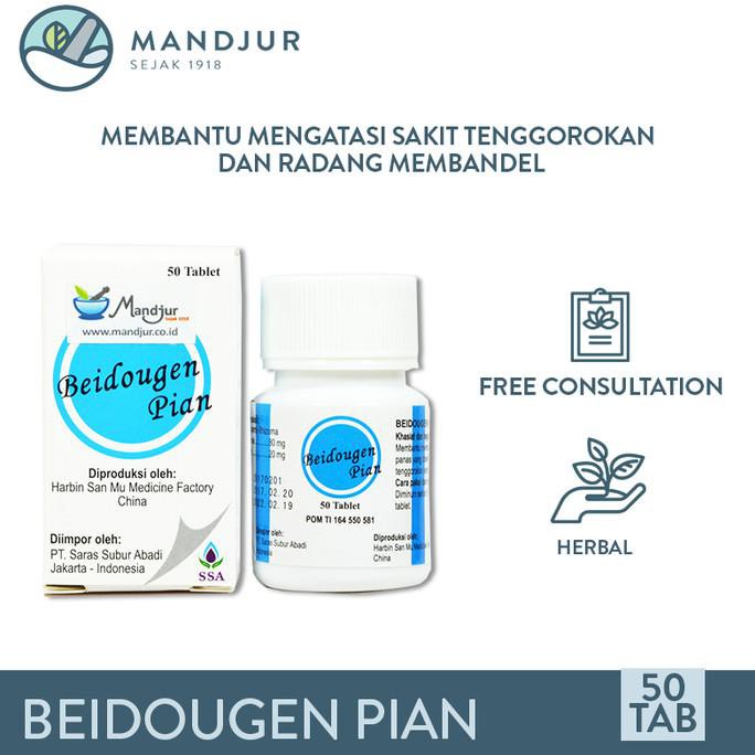 Beidougen Pian - Obat Amandel, Radang Tenggorokan