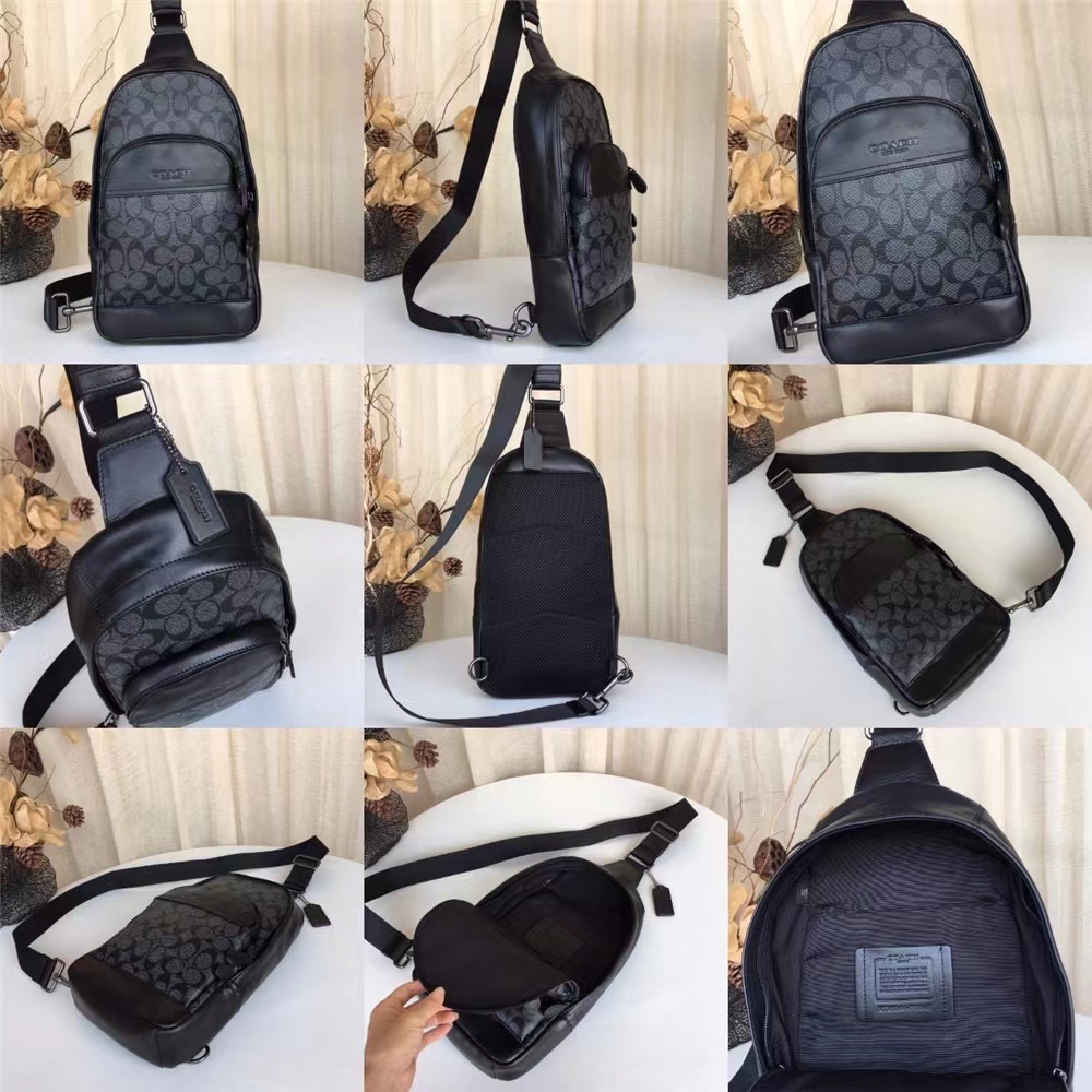 TAS SLING BAG PRIA SIGNATURE SELEMPANG BAHU CH HOUSTON VARSITY SLINGBAG PACK DENIM