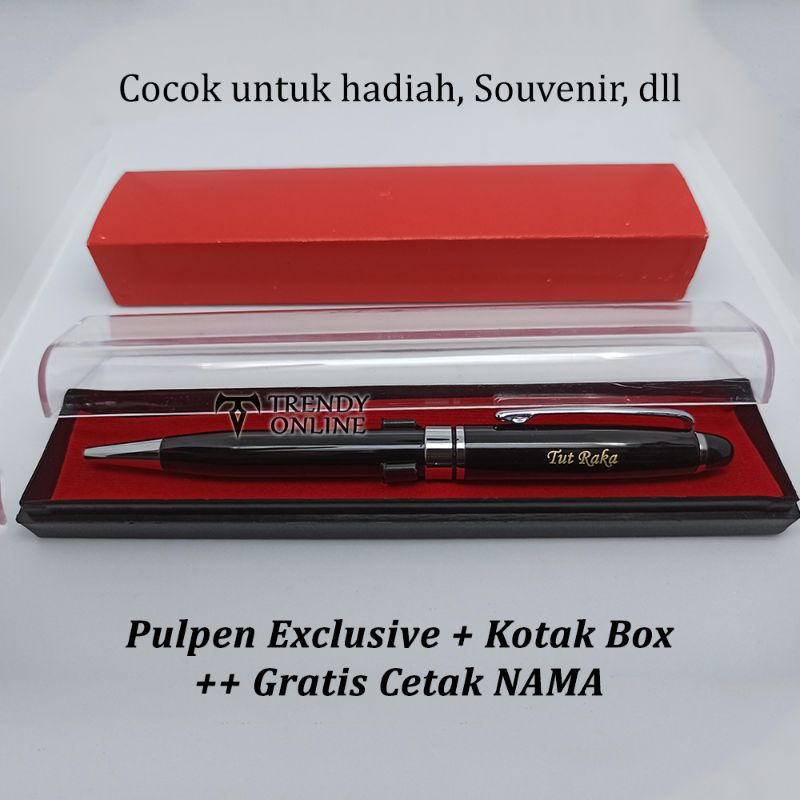 

Pulpen Promosi, Pulpen stainles dan kotak box BONUS grafir nama logo, Souvenir pen promosi gravir