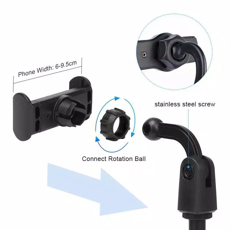 Holder HP Meja/Stand Foldable Phone Holder/360 Rotating Tongsis/ Stand HP