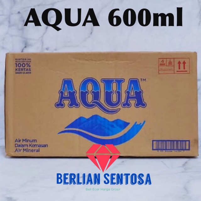 

aqua botol 600ml air minum mineral aqua 600ml DUS