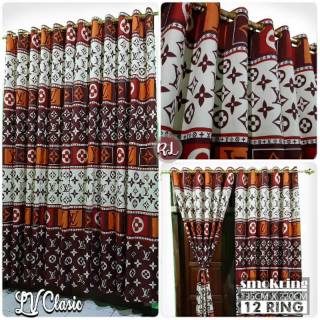 Gorden Batik  Klasik Coklat Smokering Gorden Batik  