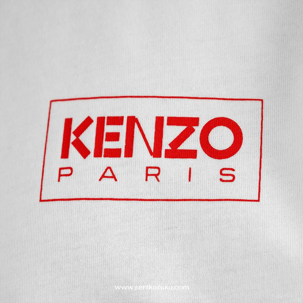 Kenzo Boke Sleeve Logo White Tee