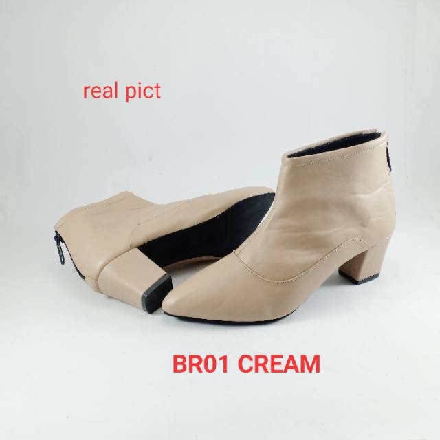 Emye BR01 Sepatu Heels Boots Formal Kantor Wanita Elegan Murah