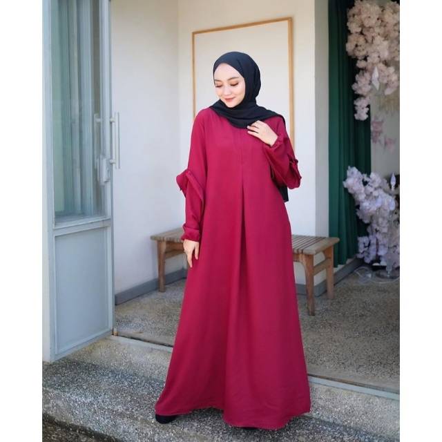 ISYARA DRESS/gamis wanita/dress muslim/gamis mocrepe/dress termurah/terlaris