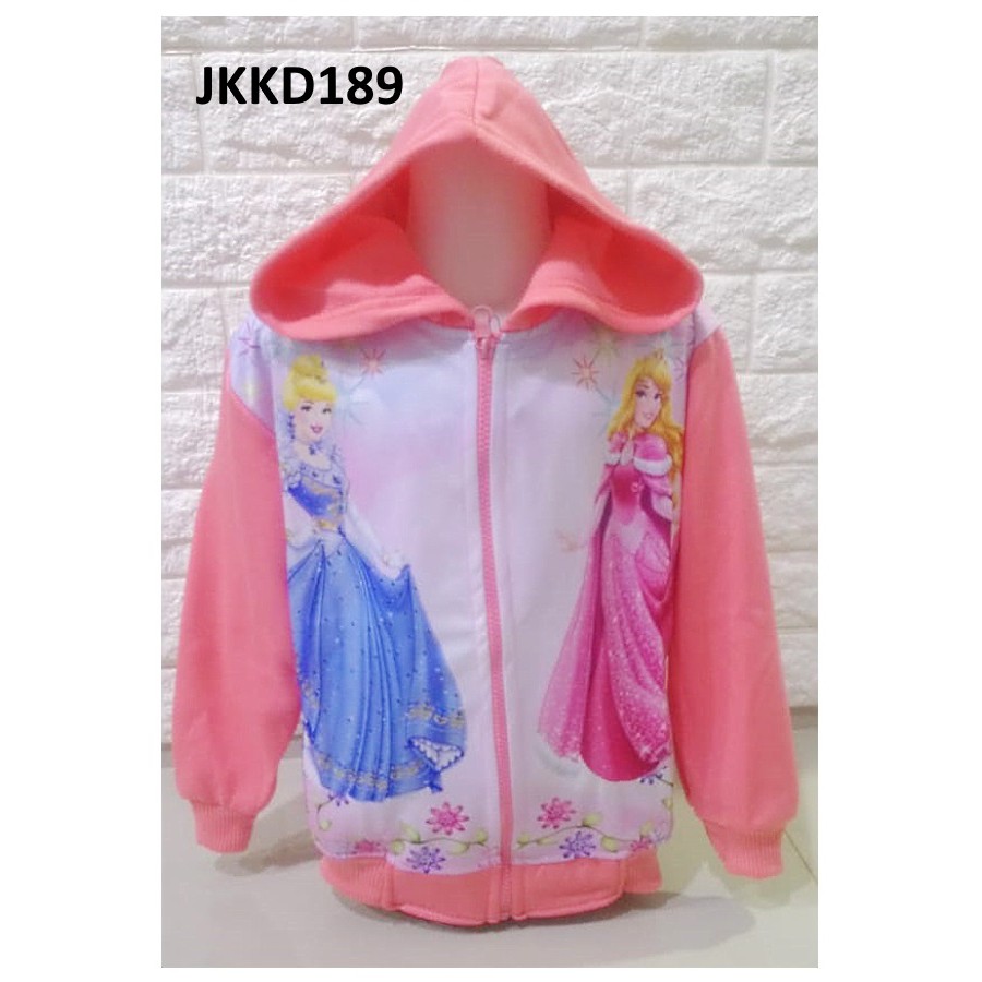 Jaket Anak Perempuan Princess Cinderella &amp; Aurora - JKKD187 - JKKD188 - JKKD189