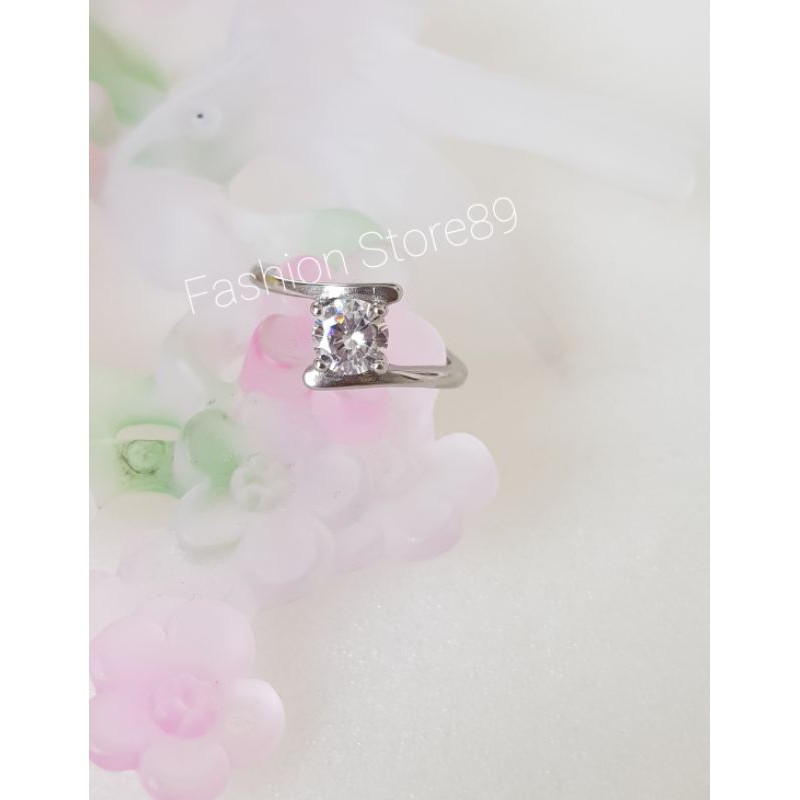 Ready New Cincin bestseller import tercantik titanium silver cincin nikah tunangan halal antikarat