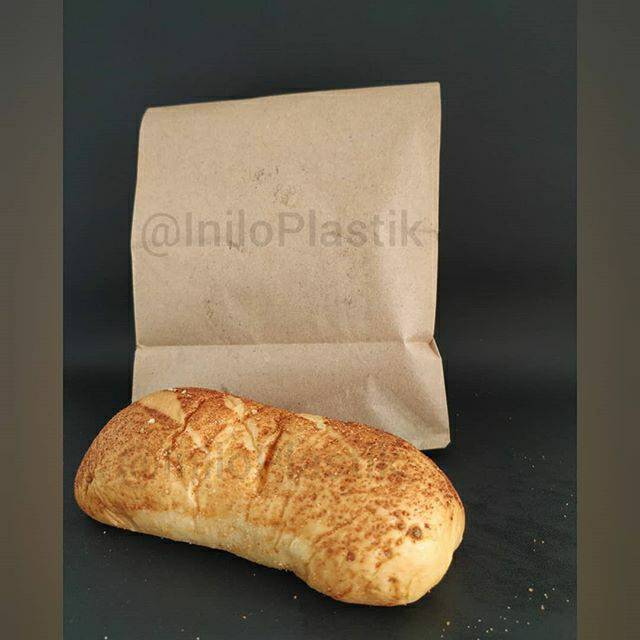 

@25 pcs Paper Bag Flat Kantong Kertas Coklat Makanan Roti Cake Food Besar