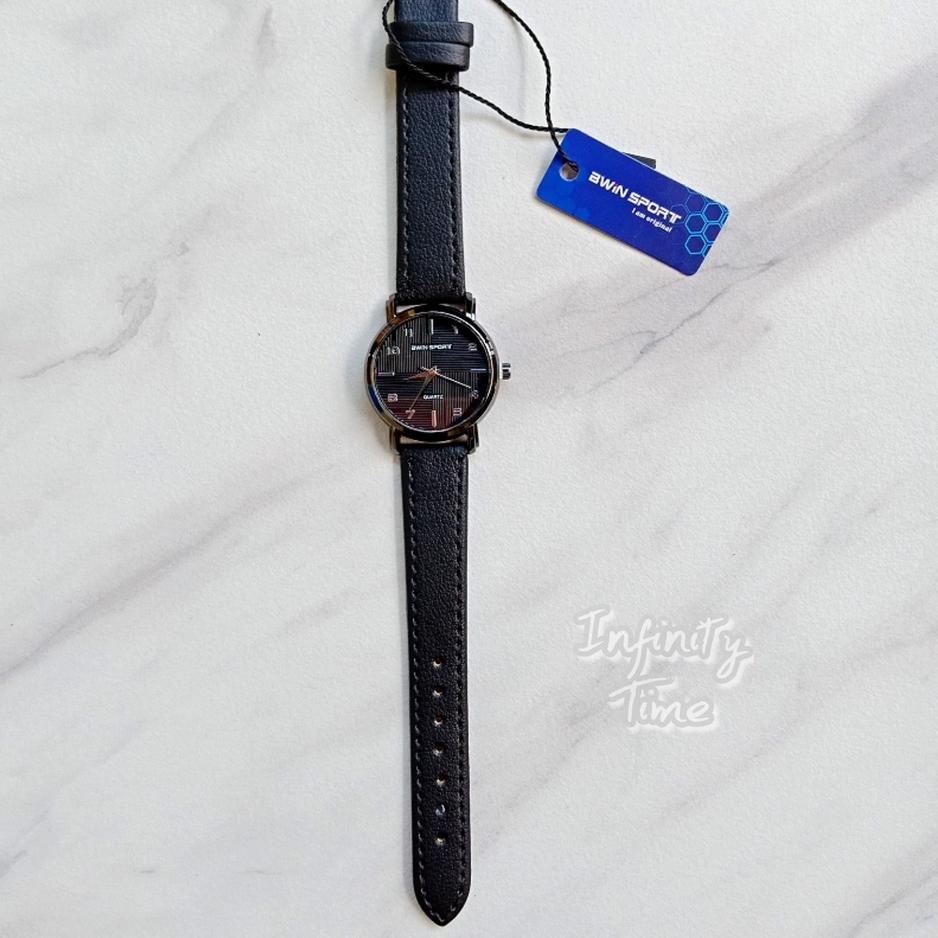 TERLARIS Jam Tangan Cewek Awin Bwin Sport M1023G M1023L Analog Strap Leather Kualitas Original, Untu